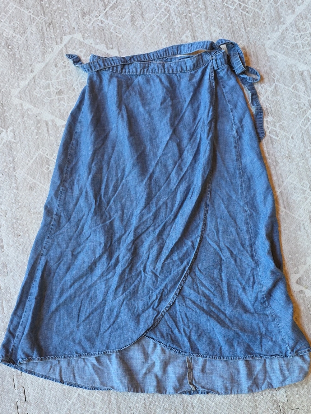 Level 99 Linen-blend Wrap Skirt
